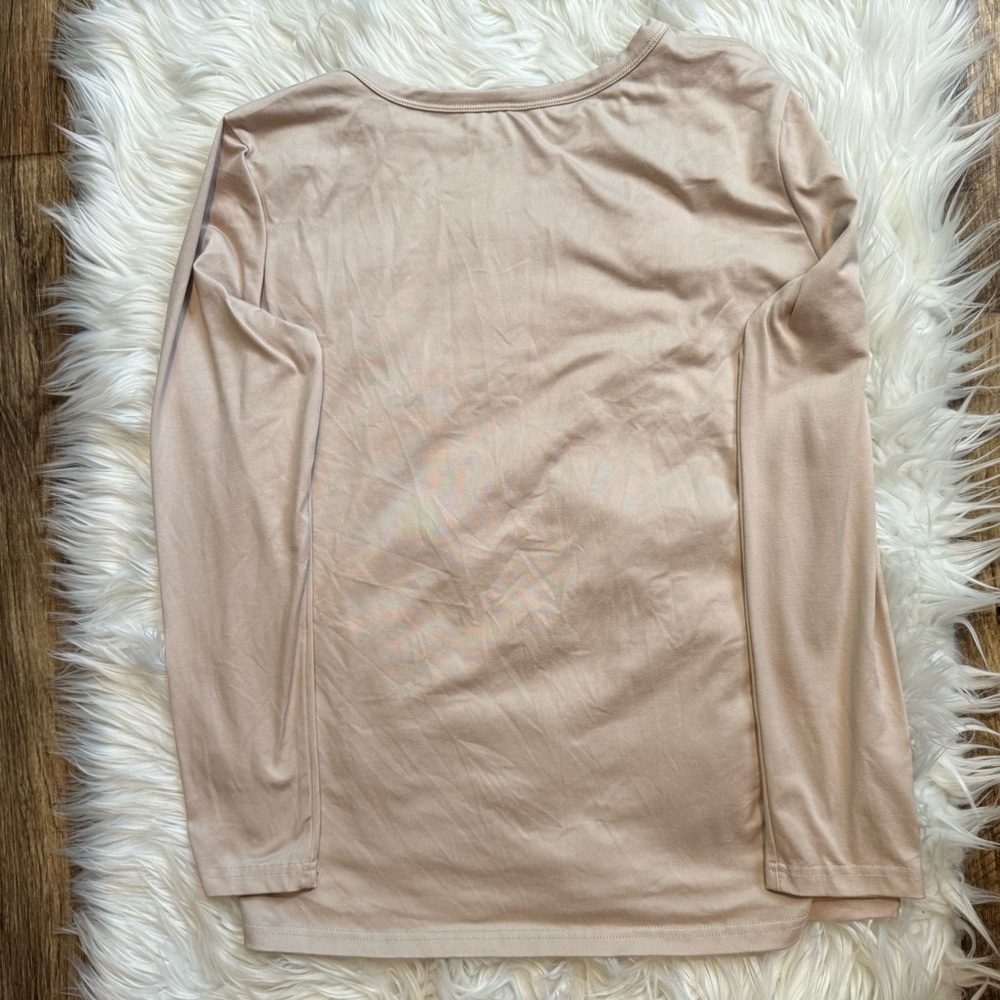 Women’s Medium Beige Elephant Graphic Long Sleeve Shirt Embrace What Makes You - Picture 5 of 5